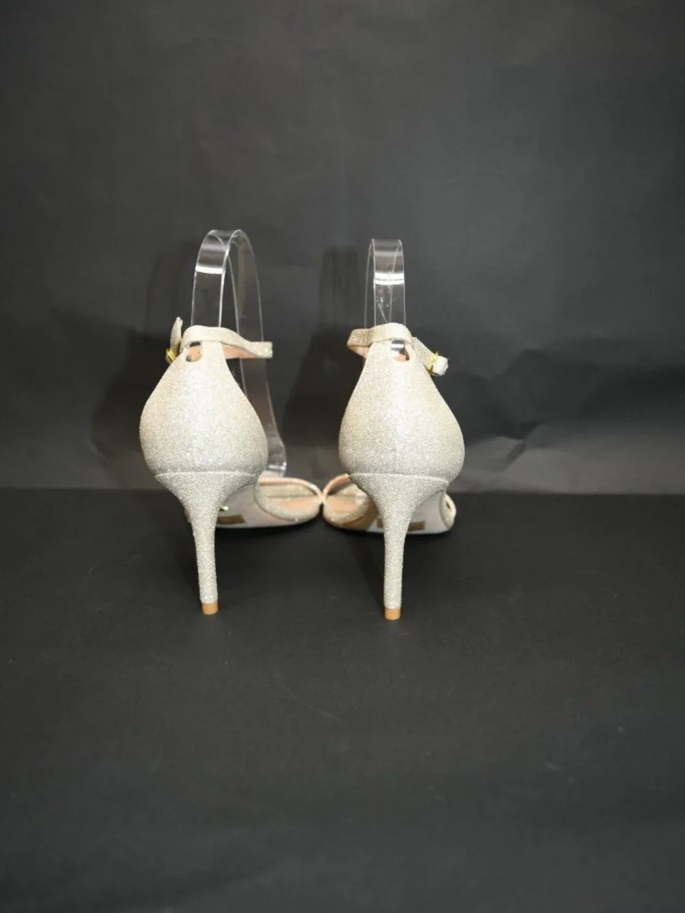 $450 Stuart Weitzman Amelina Ankle Strap Sandal PLATINO 75MM NUDIST 7.5 (PD2)